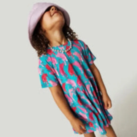 Play Condition Posh Peanut Le Tigre Flounce Dress Sz 5t/6t - Picture 1 of 5